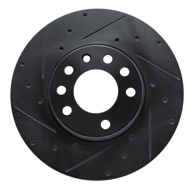 Chevrolet Meriva Brake Rotor (1) - Front Left - DFC - Drilled and Slotted - Black - `02-`08