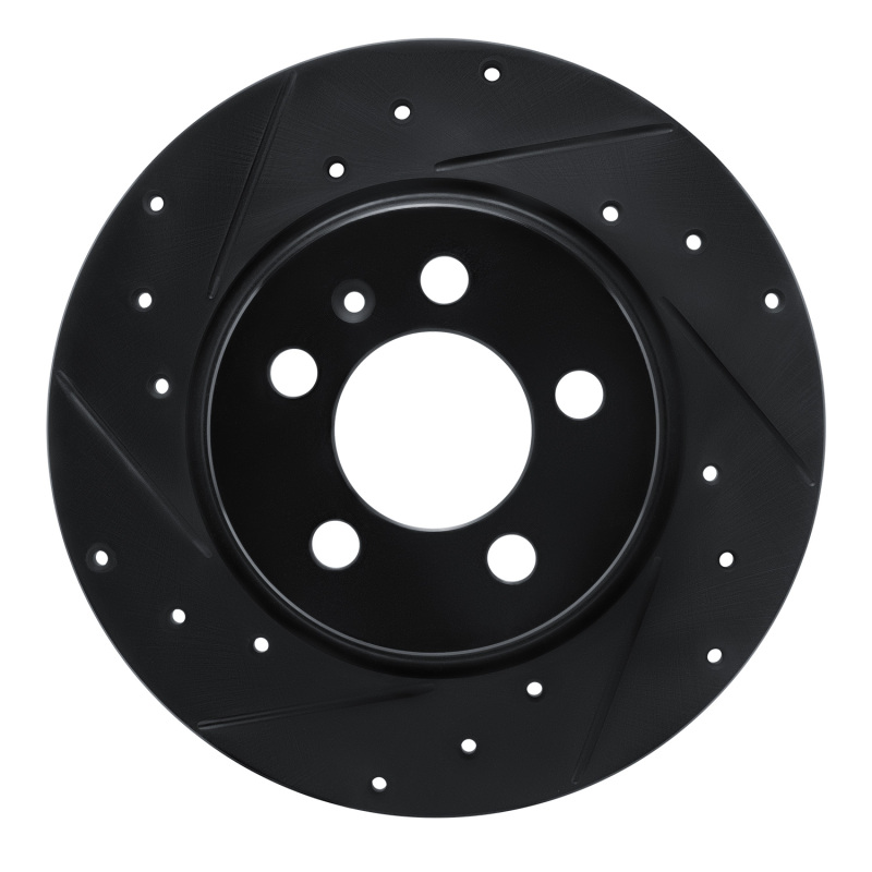 Audi A1 Brake Rotor (1) - Rear Left - DFC - Drilled and Slotted - Black - `15-`18