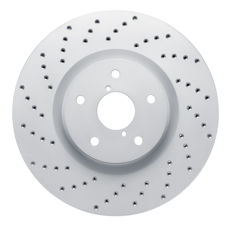 Subaru WRX STI Brake Rotor (1) - Front Left - DFC - Geoperformance Rotors - Drilled - `05-`20