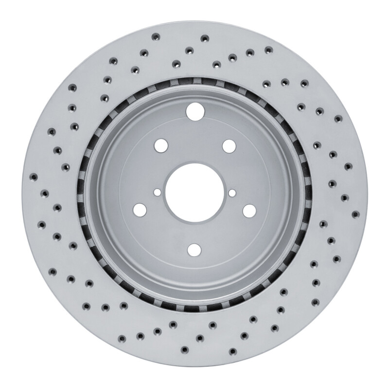 Subaru WRX Brake Rotor (1) - Rear Right - DFC - Drilled Geoperformance - `08-`20