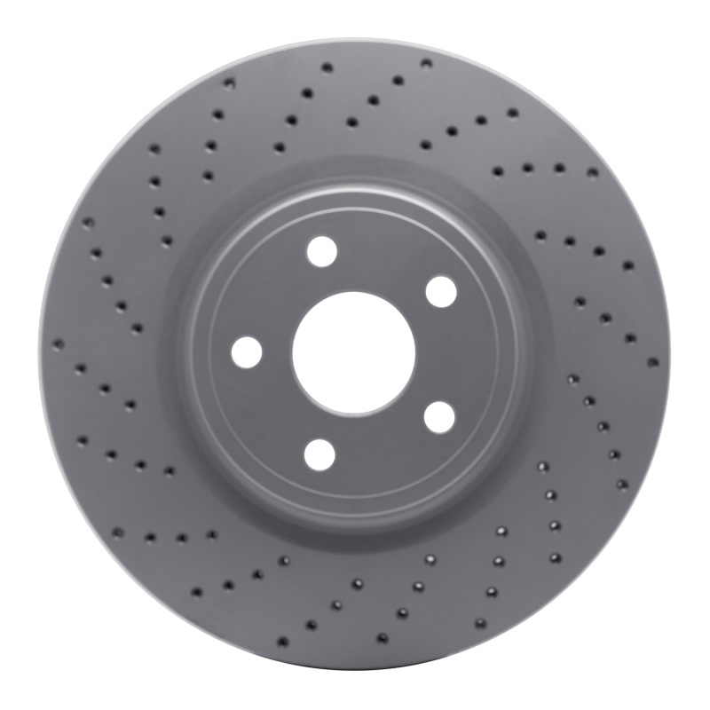 Dodge Durango Brake Rotor (1) - Front Left - DFC - Drilled Geoperformance - `12-`25