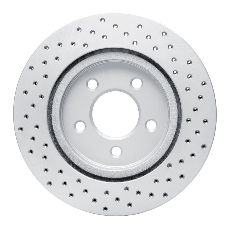 Ford Mustang Brake Rotor (1) - Rear Left - DFC - Drilled Geoperformance - `05-`14