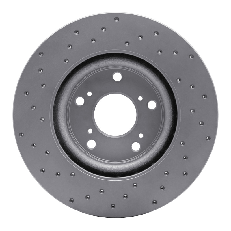 Honda CR-V Brake Rotor (1) - Front Right - DFC - Drilled Geoperformance - `12-`16