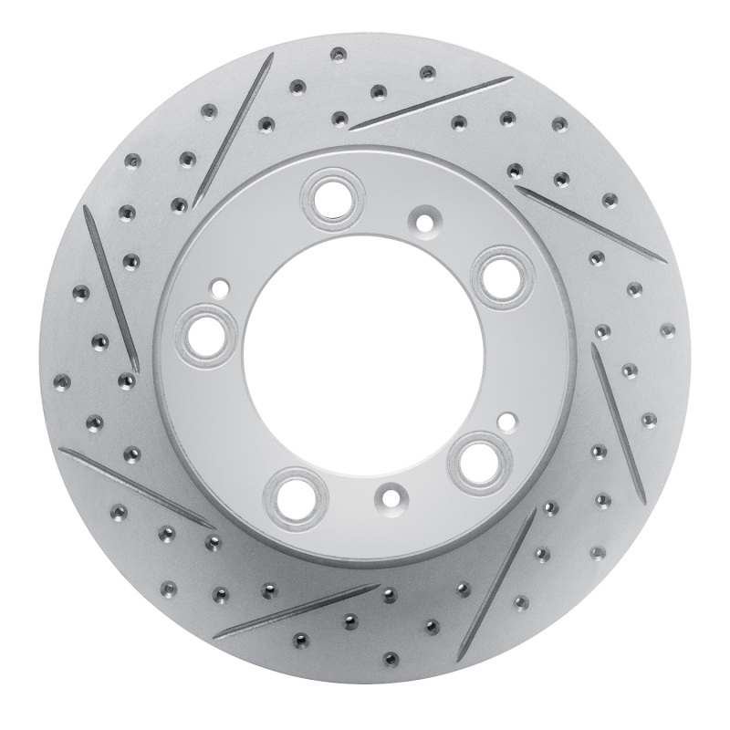 Porsche Boxster Brake Rotor (1) - Rear Right - DFC - Drilled & Slotted Geoperformance - `97-`04