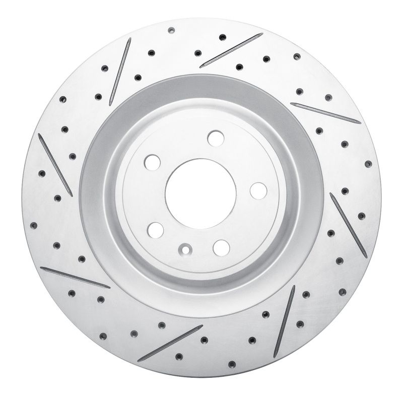 Porsche Macan Brake Rotor (1) - Rear Left - DFC - Drilled & Slotted Geoperformance - `15-`18