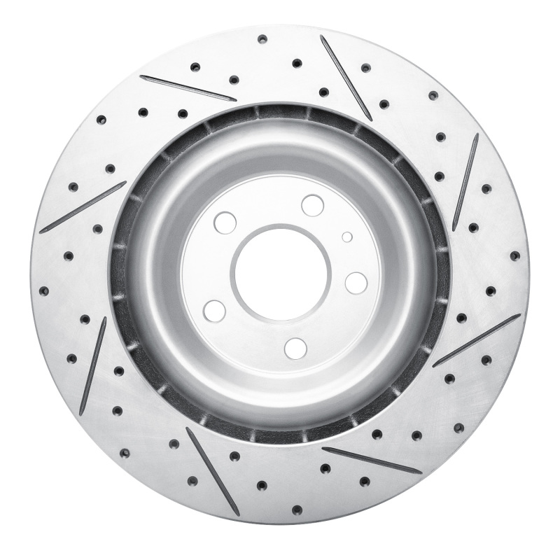 Porsche Macan Brake Rotor (1) - Rear Left - DFC - Drilled & Slotted Geoperformance - `15-`18