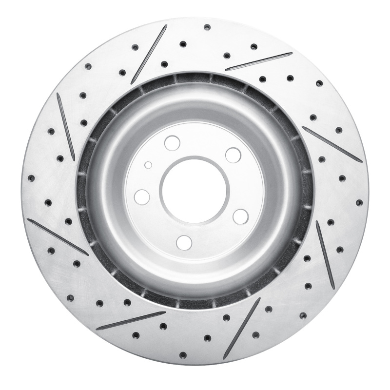 Porsche Macan Brake Rotor (1) - Rear Right - DFC - Geoperformance Drilled & Slotted - `15-`18
