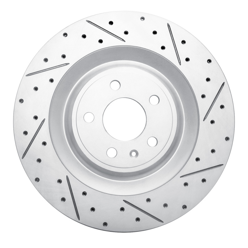 Porsche Macan Brake Rotor (1) - Rear Right - DFC - Geoperformance Drilled & Slotted - `15-`18