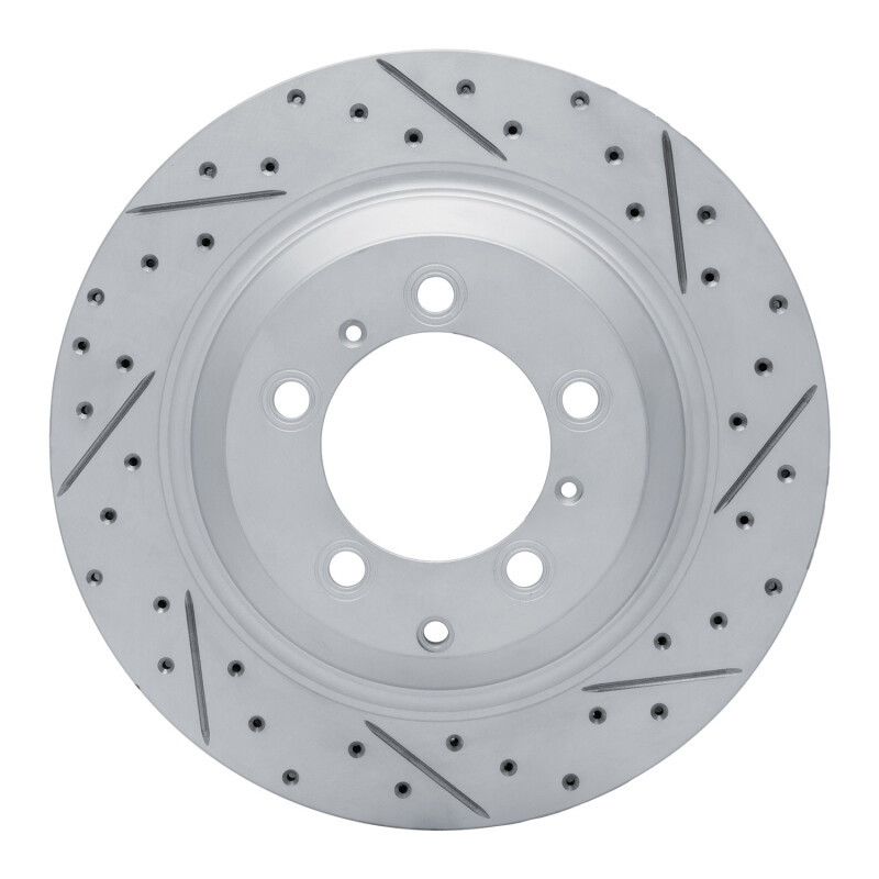 Audi E-Tron GT Brake Rotor (1) - Rear Right - DFC - Geoperformance Drilled & Slotted - `19-`26