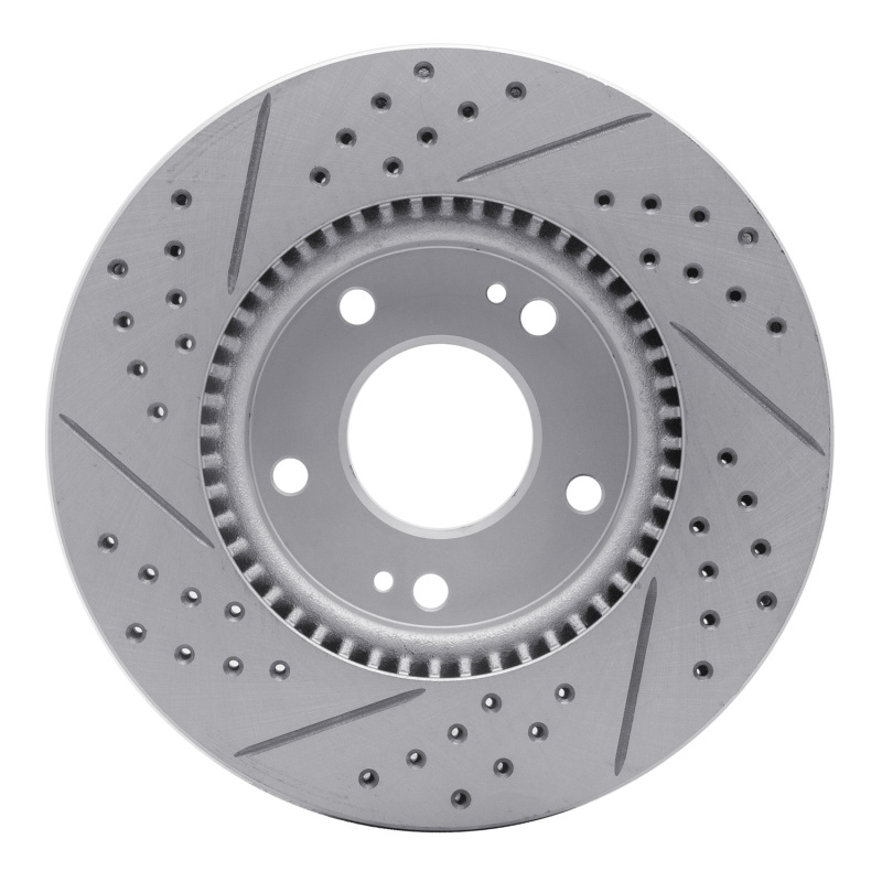 Hyundai Tucson Brake Rotor (1) - Front Right - DFC - Drilled & Slotted Geoperformance - `03-`13