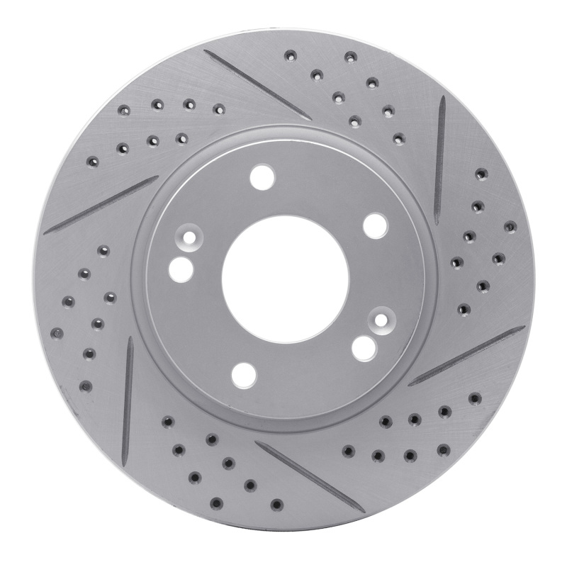 Hyundai Tucson Brake Rotor (1) - Front Right - DFC - Drilled & Slotted Geoperformance - `03-`13