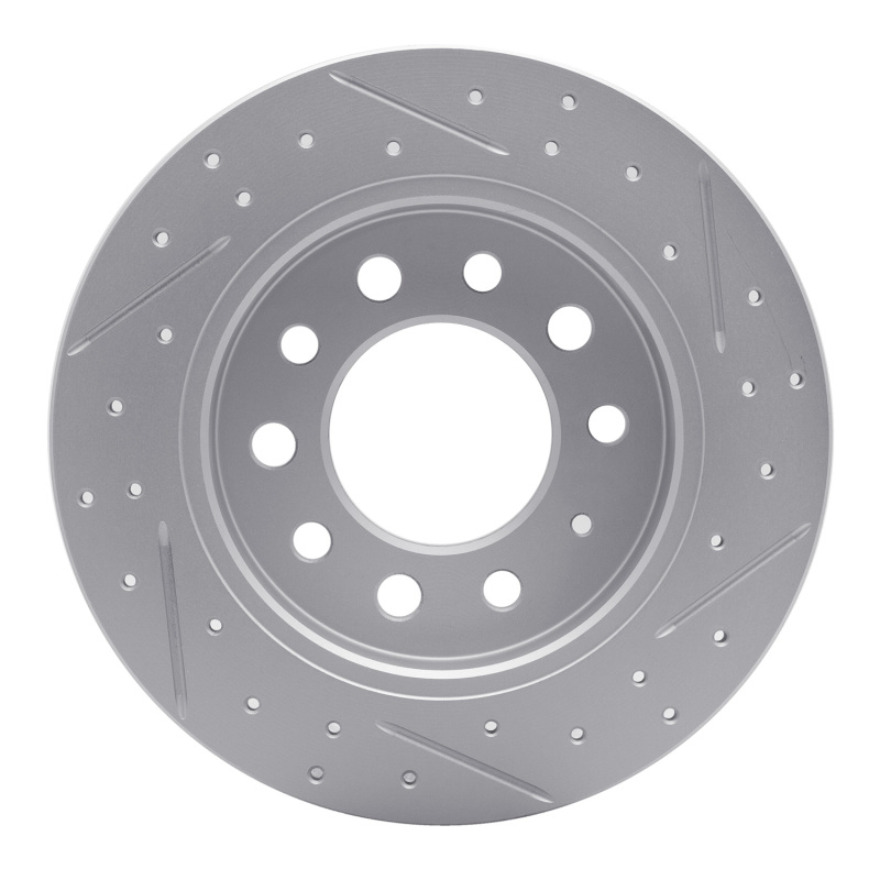 Hyundai Tiburon Brake Rotor (1) - Rear Left - DFC - Drilled & Slotted Geoperformance - `03-`08