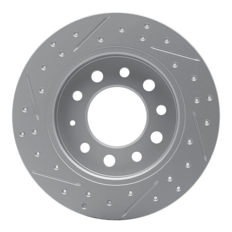 Hyundai Tiburon Brake Rotor (1) - Rear Right - DFC - Drilled & Slotted Geoperformance - `03-`08