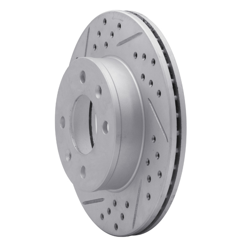 Dodge Verna Brake Rotor (1) - Front Left - DFC - Drilled & Slotted Geoperformance - `03-`06