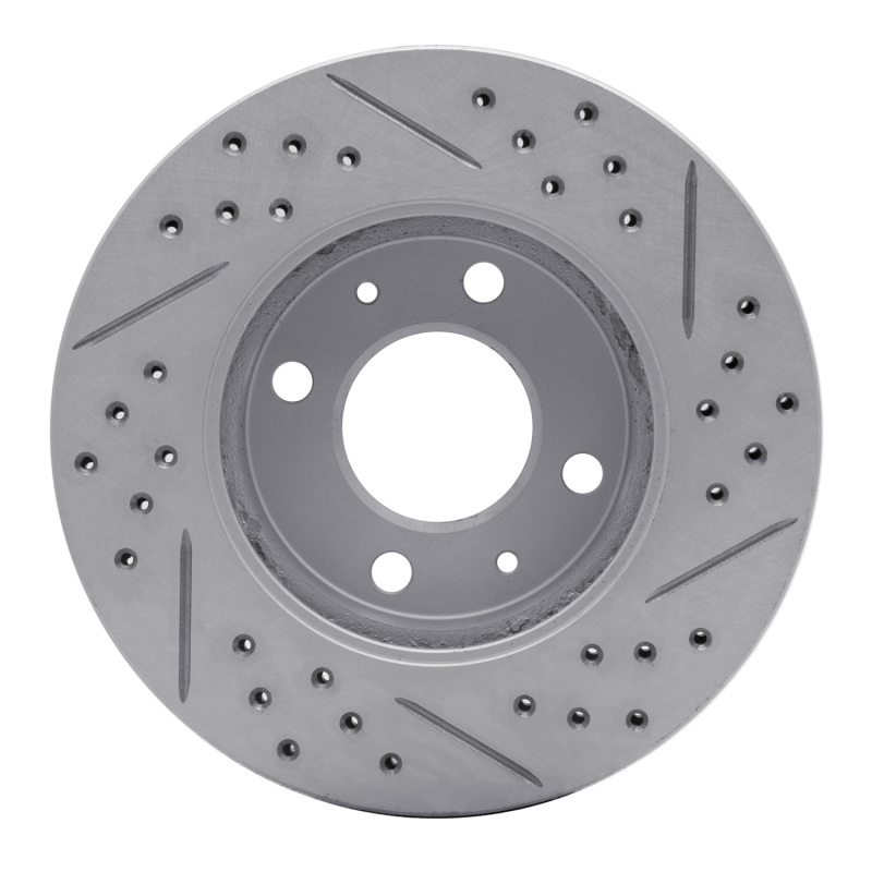 Dodge Verna Brake Rotor (1) - Front Left - DFC - Drilled & Slotted Geoperformance - `03-`06