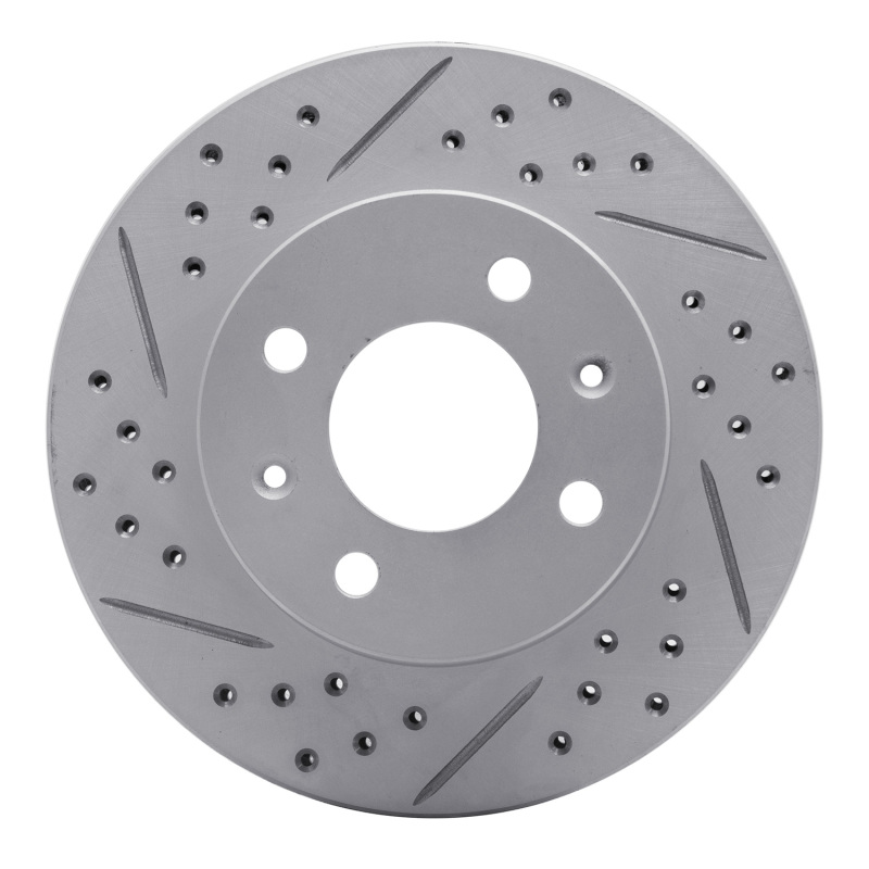 Dodge Verna Brake Rotor (1) - Front Left - DFC - Drilled & Slotted Geoperformance - `03-`06