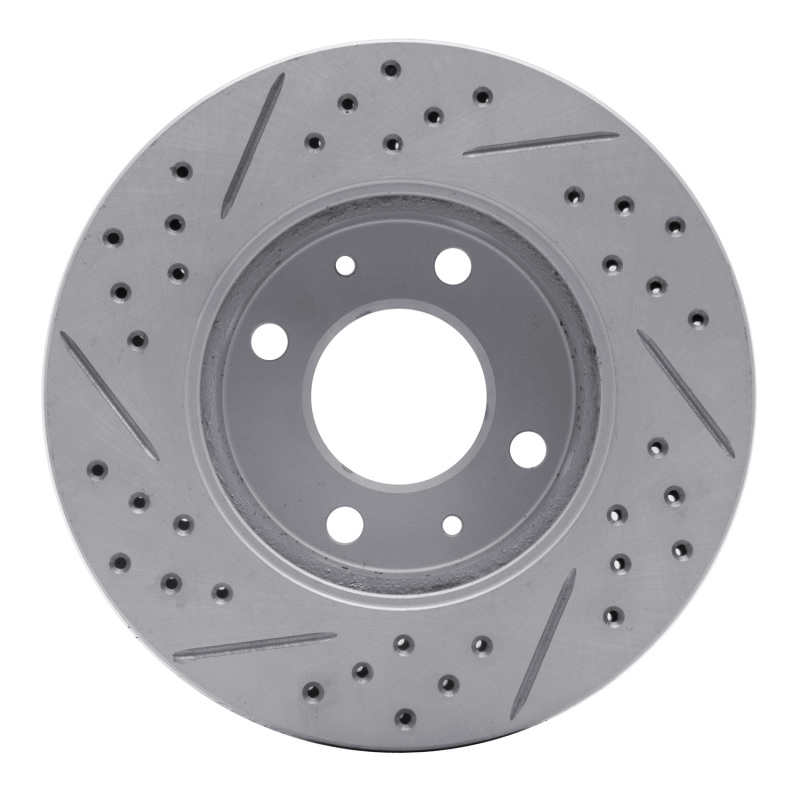 Dodge Verna Brake Rotor (1) - Front Right - DFC - Drilled & Slotted Geoperformance Rotor - `03-`06