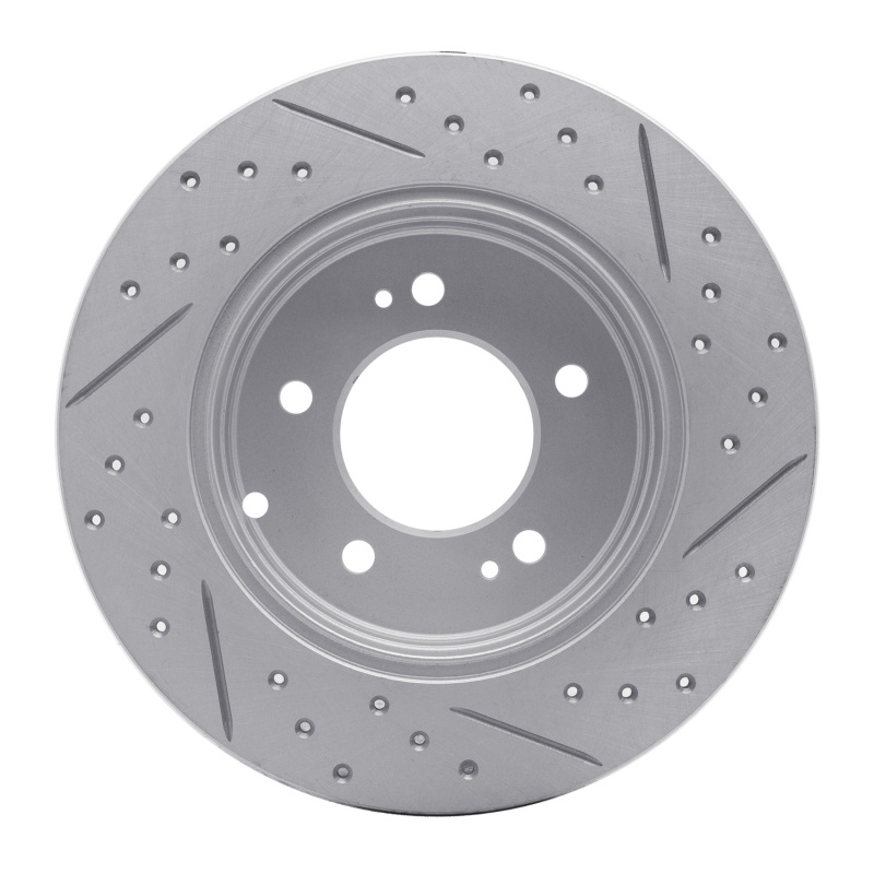 Hyundai Tucson Brake Rotor (1) - Rear Right - DFC - Geoperf Drilled & Slotted - `05-`20