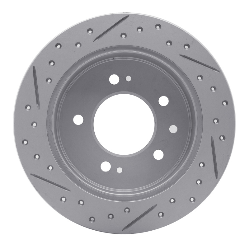 Hyundai Elantra Brake Rotor (1) - Rear Right - DFC - Drilled & Slotted Geoperformance - `07-`10