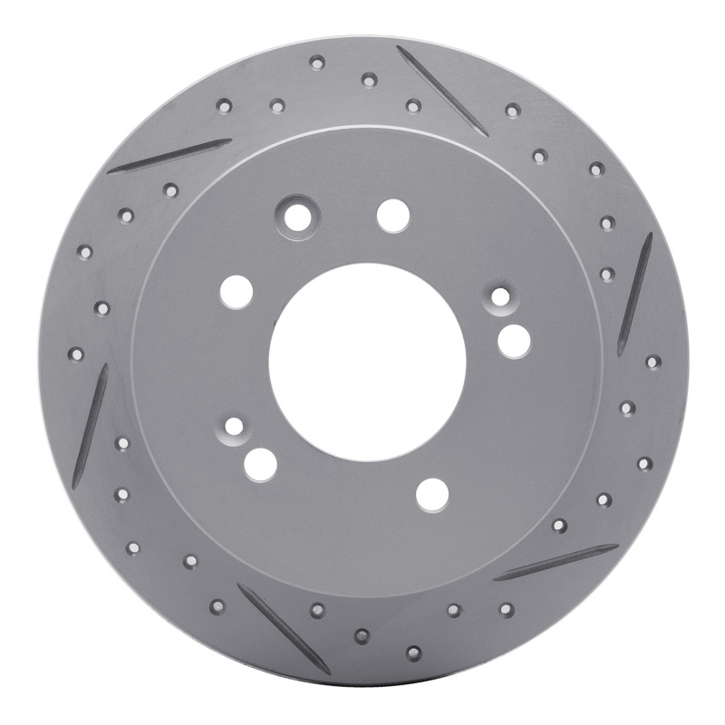 Hyundai Elantra Brake Rotor (1) - Rear Right - DFC - Drilled & Slotted Geoperformance - `07-`10