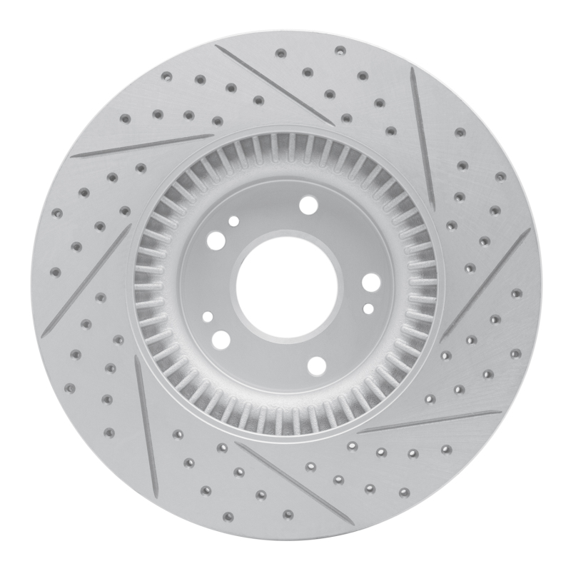Hyundai Genesis Sedan Brake Rotor (1) - Front Left - DFC - Drilled & Slotted Geoperformance - `09-`14