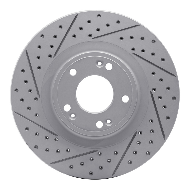 Hyundai Genesis Brake Rotor (1) - Front Left - DFC - Drilled and Slotted Geoperformance - `09-`11