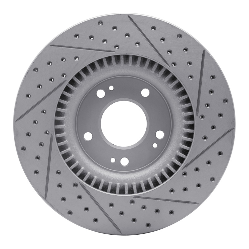 Hyundai Genesis Brake Rotor (1) - Front Left - DFC - Drilled and Slotted Geoperformance - `09-`11