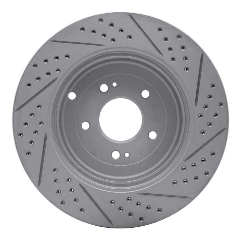 Hyundai Genesis Coupe Brake Rotor (1) - Rear Left - DFC - Geoperformance Slotted/Drilled - `10-`16