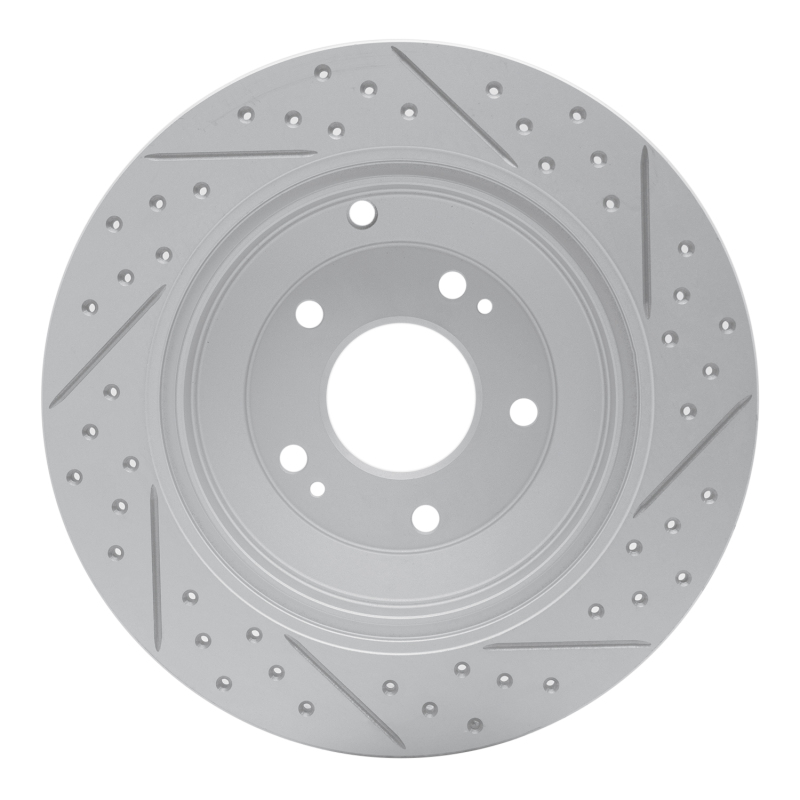 Hyundai Genesis Coupe Brake Rotor (1) - Rear Left - DFC - Drilled & Slotted Geoperformance - `10-`16