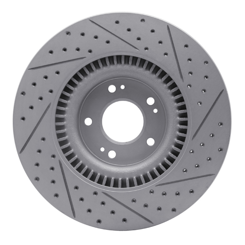 Genesis G80 Brake Rotor (1) - Front Left - DFC - Drilled & Slotted Geoperformance - `11-`17