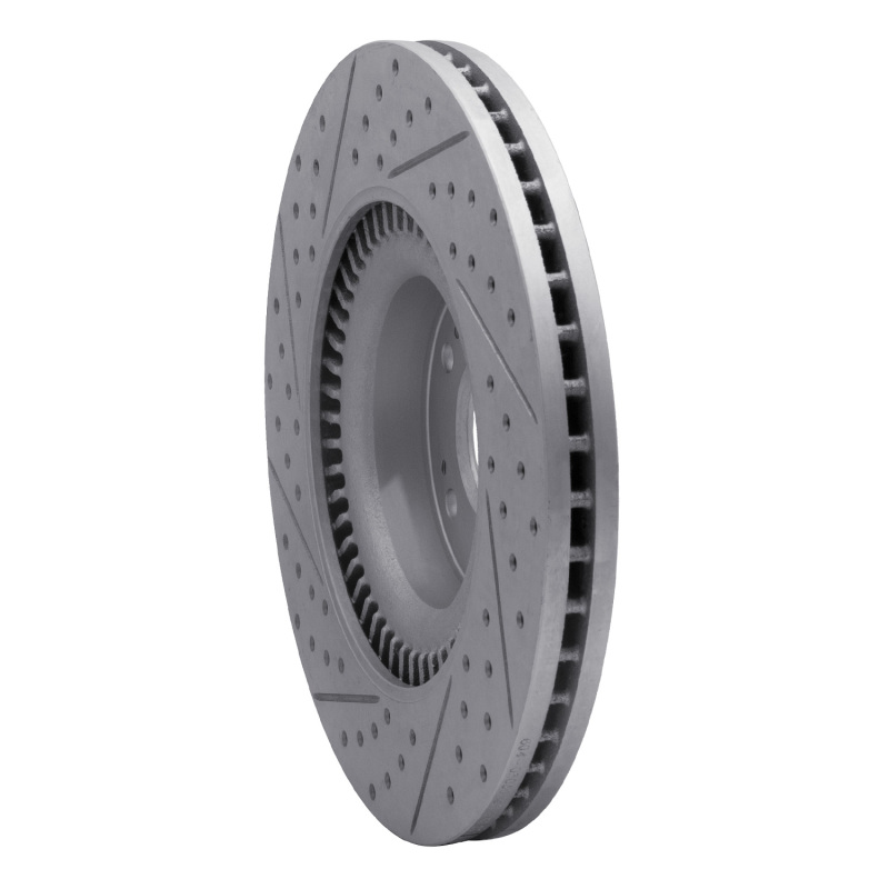 Genesis G80 Brake Rotor (1) - Front Right - DFC - Drilled & Slotted Geoperformance - `11-`17