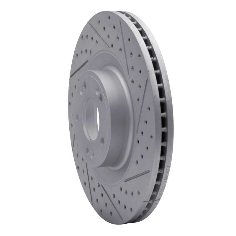 Genesis G80 Brake Rotor (1) - Front Right - DFC - Drilled & Slotted Geoperformance - `11-`17