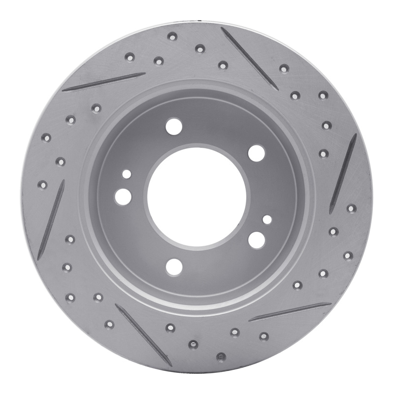Hyundai Elantra Coupe Brake Rotor (1) - Rear Left - DFC - Geoperformance Drilled & Slotted - `11-`26