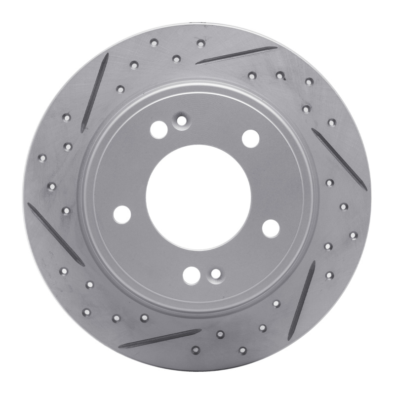 Hyundai Elantra Coupe Brake Rotor (1) - Rear Left - DFC - Geoperformance Drilled & Slotted - `11-`26
