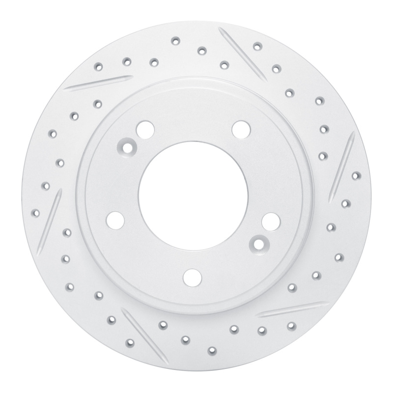 Hyundai Kona Brake Rotor (1) - Rear Right - DFC - Drilled & Slotted Geoperformance - `11-`26