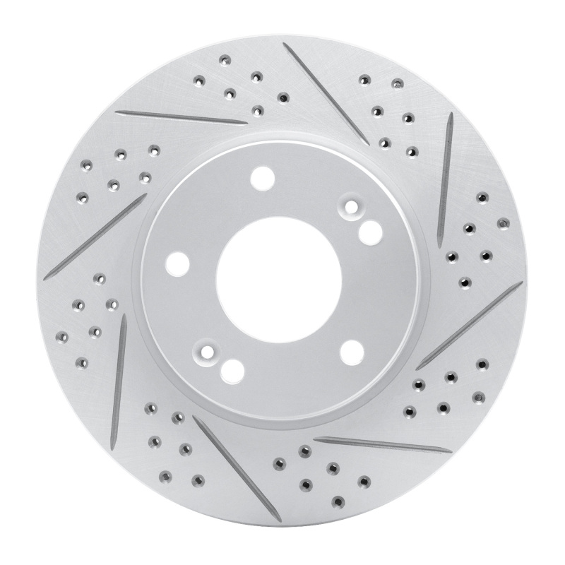 Hyundai Elantra Coupe Brake Rotor (1) - Front Right - DFC - Drilled & Slotted Geoperformance - `11-`26