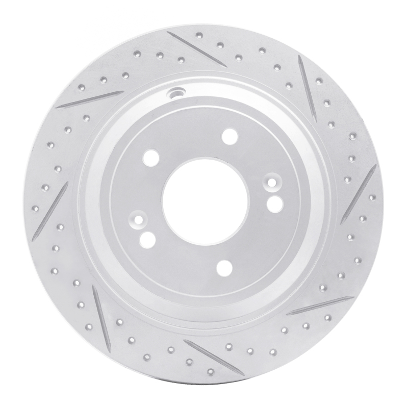 Genesis G80 Brake Rotor (1) - Rear Right - DFC - Drilled & Slotted Geoperformance - `09-`20