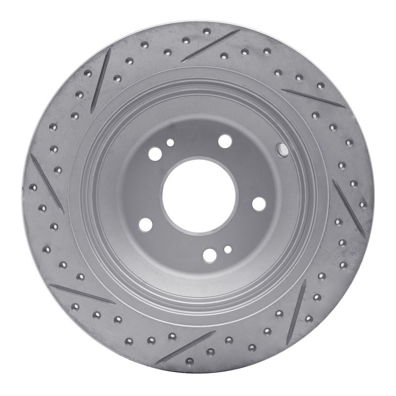 Genesis G80 Brake Rotor (1) - Rear Right - DFC - Drilled & Slotted Geoperformance - `09-`20