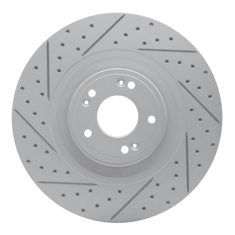 Genesis G80 Brake Rotor (1) - Front Left - DFC - Drilled & Slotted Geoperformance - `12-`17