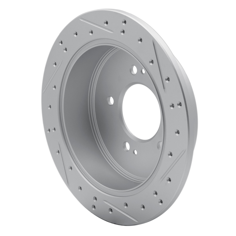Hyundai Santa Fe Brake Rotor (1) - Rear Left - DFC - Drilled & Slotted Geoperformance - `01-`16