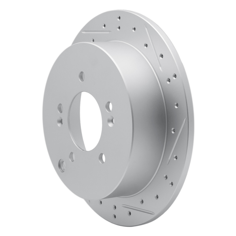 Hyundai Santa Fe Brake Rotor (1) - Rear Right - DFC - Geoperformance Drilled & Slotted - `01-`16