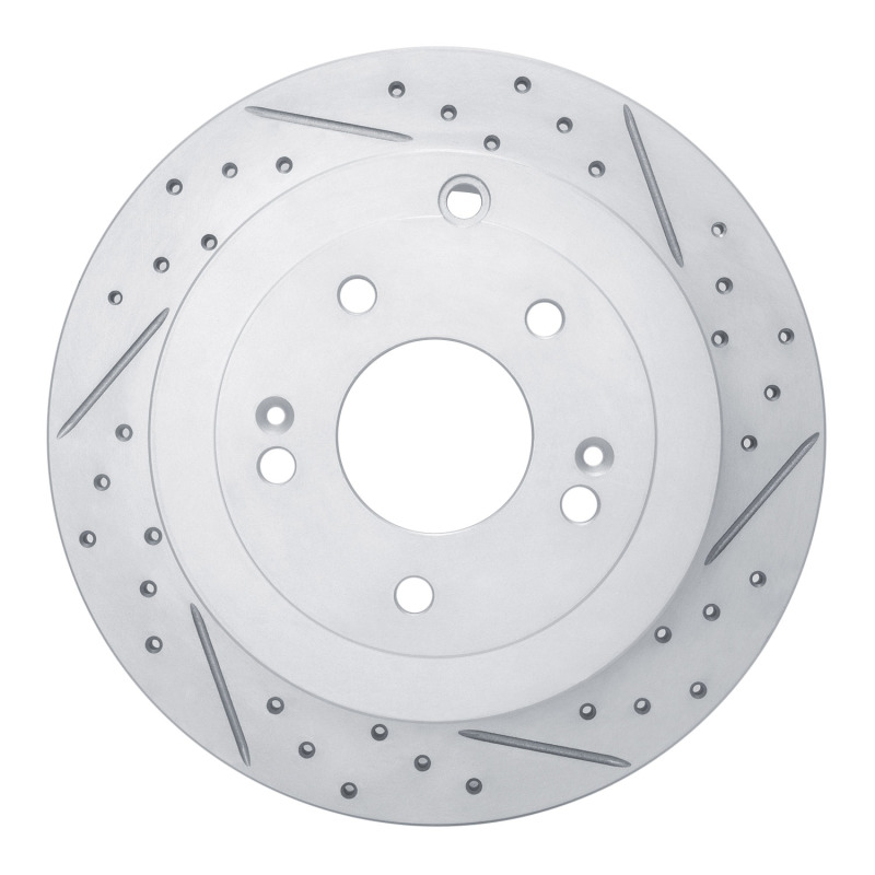 Hyundai Santa Fe Brake Rotor (1) - Rear Right - DFC - Geoperformance Drilled & Slotted - `07-`09