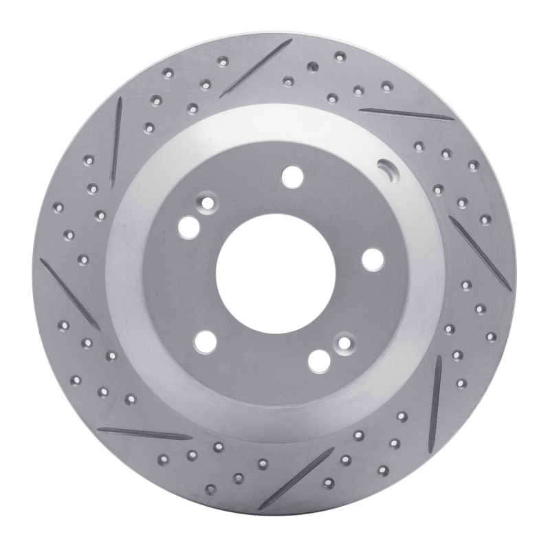Hyundai Santa Fe XL Brake Rotor (1) - Rear Left - DFC - Drilled & Slotted Geoperformance - `10-`21 Hyundai Santa Fe XL Brake Rotor (1) - Rear Left - DFC - Drilled & Slotted Geoperformance - `10-`21