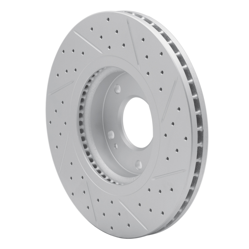 Hyundai Santa Fe Brake Rotor (1) - Front Left - DFC - Drilled & Slotted Geoperformance - `10-`13