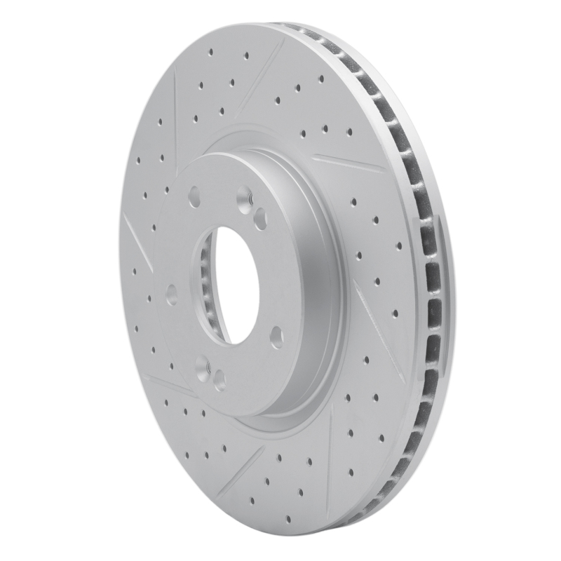 Hyundai Santa Fe Brake Rotor (1) - Front Left - DFC - Drilled & Slotted Geoperformance - `10-`13