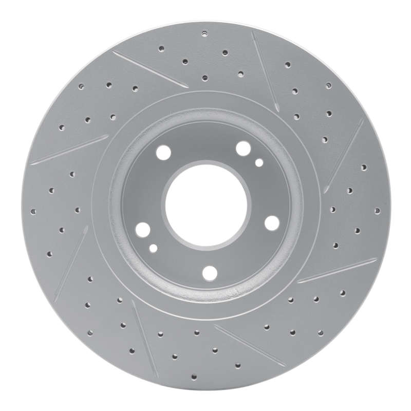 Hyundai Santa Fe Brake Rotor (1) - Front Left - DFC - Drilled & Slotted Geoperformance - `10-`13