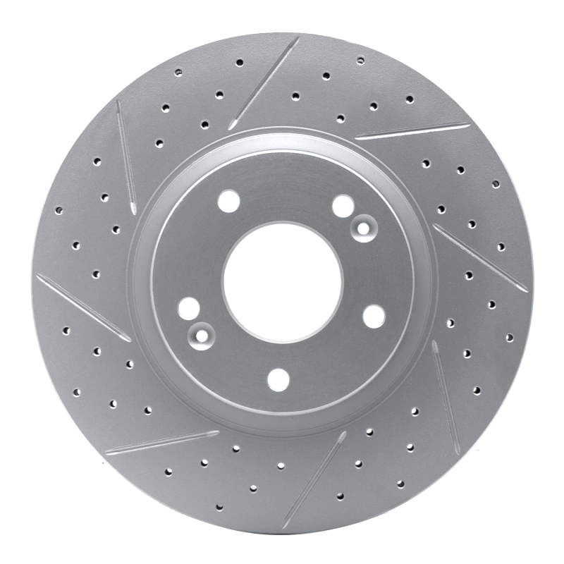 Hyundai Santa Fe Brake Rotor (1) - Front Left - DFC - Drilled & Slotted Geoperformance - `10-`13