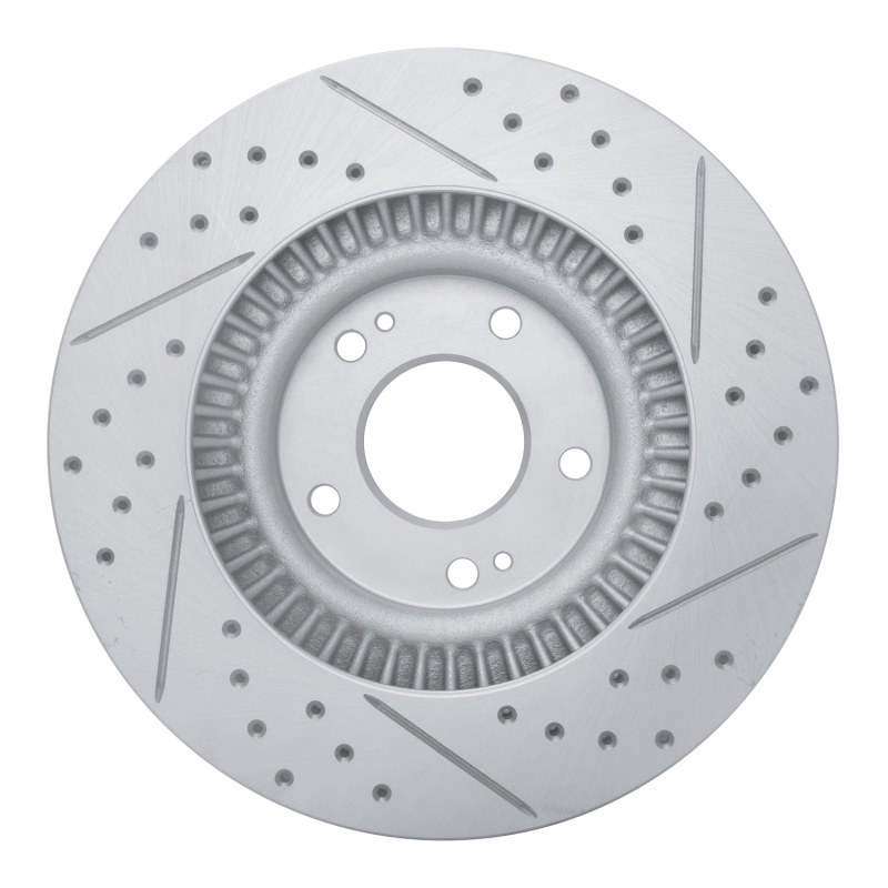 Hyundai Santa Fe Brake Rotor (1) - Front Left - DFC - Geoperformance Rotor - Drilled and Slotted - `13-`20