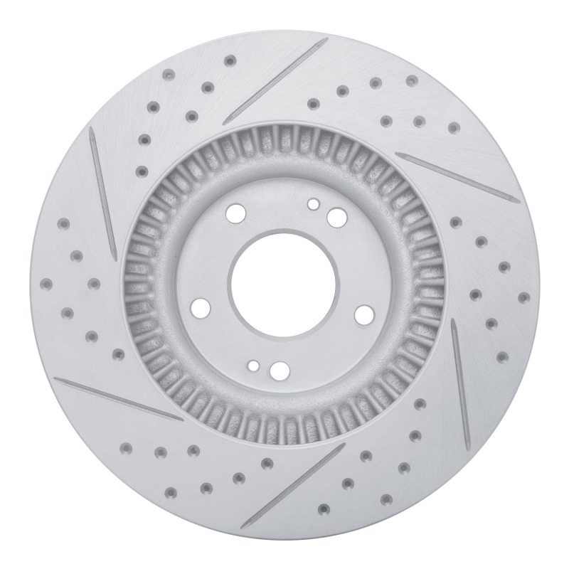 Hyundai Santa Fe XL Brake Rotor (1) - Front Right - DFC - Geoperformance Rotor - Drilled & Slotted - `13-`20