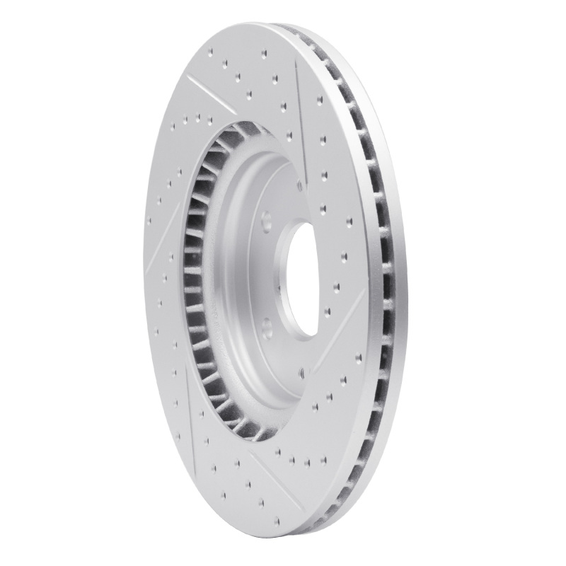 Hyundai Kona EV Brake Rotor (1) - Front Left - DFC - Geoperformance Drilled & Slotted - `15-`26